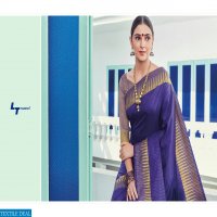 LT PRESENTING VIDHYA COTTON WIVING BORDER SAREE COLLECTION