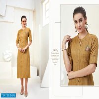 Lady Finger Hightlight Wholesale Reyon Work Kurtis