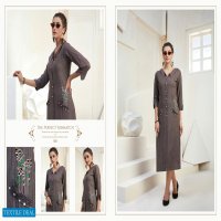 Lady Finger Hightlight Wholesale Reyon Work Kurtis