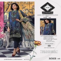 Luxury Digital Premium Emroidered Lawn Collection Vol-2 2020 by MM Brothers