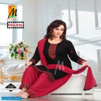 M Selfie Wholesale Ready Made Reyon Embroidery Work Dress