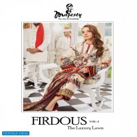 MAJESTY PRESENT FIRDOUS VOL 3 JAM SILK COTTON UNIQUE PRINT SUIT CONCEPT
