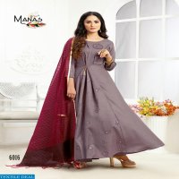 MANAS KIARA VOL 2 LONG GOWN WITH BANARASI DUPATTA ETHNIC COLLECTION