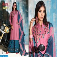 MASTER PRESENT POKER VOL 2 RAYON 3 PIECE SET KURTI WITH PLAZZO WORK AND DUPATTA