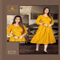 MAYRA KESARI RAYON ANARKALI STYLE KURTI BEST PRICE SURAT INDIAN KURTI