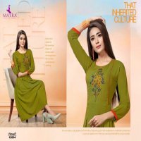 MAYRA PEENUTS RAYON SLUB WITH EMBROIDERY CONCEPT CASUAL ANARKALI STYLE KURTI