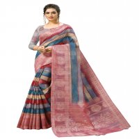 MISHRI  KICHA SILK WITH PRINTED INDIAN SARRES COLLECTION