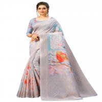 MISHRI  KICHA SILK WITH PRINTED INDIAN SARRES COLLECTION