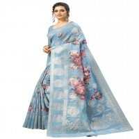 MISHRI  KICHA SILK WITH PRINTED INDIAN SARRES COLLECTION