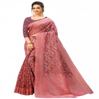 MISHRI  KICHA SILK WITH PRINTED INDIAN SARRES COLLECTION