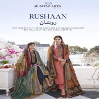 MUMTAZ ARTS RUSHAAN JAM SATIN KASHMIRI EMBROIDERY SALWAR KAMEEZ