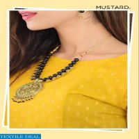 MUSTARD MEENAKARI PURE COTTON JACQUARED CROP TOP WITH SKIRT AND SHARARA DEALER