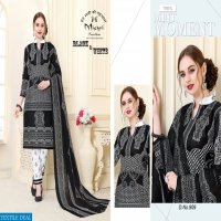 Mishri Black And White Wholesale Cotton Dress Material