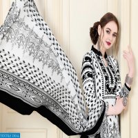 Mishri Black And White Wholesale Cotton Dress Material