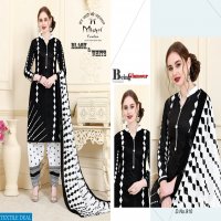 Mishri Black And White Wholesale Cotton Dress Material