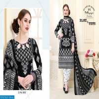 Mishri Black And White Wholesale Cotton Dress Material