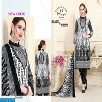 Mishri Black And White Wholesale Cotton Dress Material