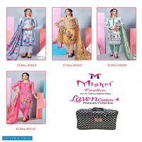 Mishri Lawn Karachi Cotton Vol-4 Wholesale Shopping Lawn Printed Dress Material