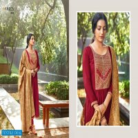 NARGIS BY IBIZA PURE SILK WITH FANCY EMBROIDERY HEAVY STYLISH DRESS MATERIALS IN INDIA