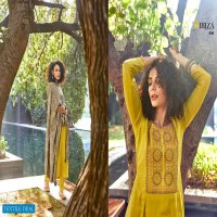 NARGIS BY IBIZA PURE SILK WITH FANCY EMBROIDERY HEAVY STYLISH DRESS MATERIALS IN INDIA