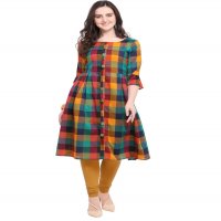 Navya checks Pure Cotton kurti wholesale in india