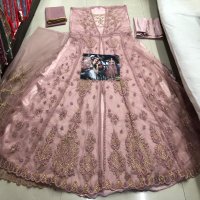 Net with Embroidery Muti work suit wholesale in india