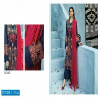 Nureh Swiss Lawn Unstitched Embroidered Chiffon Dupatta Pakistani Dress