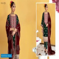 Nureh The Wedding Unsttich Velvet Collection Wholesale Pakistani Catalog