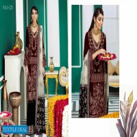 Nureh The Wedding Unsttich Velvet Collection Wholesale Pakistani Catalog