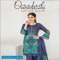 Orchid Printed Lawn With Silk Dupatta Wholesale Shopping Pakistani Suits
