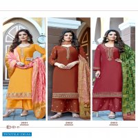 Parra Lihaaz Vol-1 Wholesale Ready Made Kurti With Plazzo And Dupatta