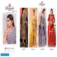 RAMSHA 277-280 SERIES GEORGETTE NET PAKISTANI SALWAR SUITS