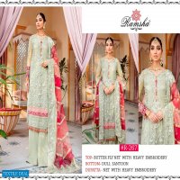 RAMSHA PRESENTS R265-R268 SERIES NET GEORGETTE EMBROIDERY WORK SALWAR SUITS