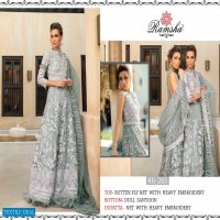RAMSHA PRESENTS R265-R268 SERIES NET GEORGETTE EMBROIDERY WORK SALWAR SUITS