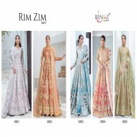 RIM ZIM VOL 7 BY RINAZ NET HEAVY EMBROIDERY PARTY WEAR SUITS