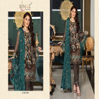 RINAZ FASHION MARYAMS GOLD GEORGETTE PAKISTANI STYLE EMBROIDERED SUITS