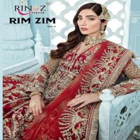 RINAZ FASHION RIM ZIM VOL 4 BUTTERFLY NET WITH EMBROIDERY WORK BRIDAL COLLECTIONS PAKISTANI SUITS