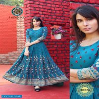 RIWAAZ BY ARADHNA RAYON WORK LONG EVENING GOWN COLLECTION