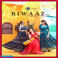 RIWAAZ BY ARADHNA RAYON WORK LONG EVENING GOWN COLLECTION