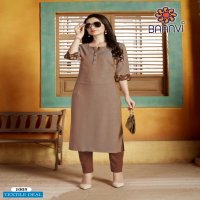 RUHANI BY BAANVI RAYON FORMAL WEAR CHEAP RATE KURTIS COLLECTION