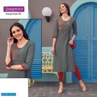 Rangmaya Orange Grand Wholesale Full Stitched Tops