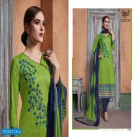 Rani Seltos Pure Cambric print With work Dress Material