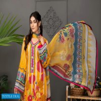 Regalia Orchid Printed Lawn With Silk Dupatta Wholesale Pakistani Suits Dealer