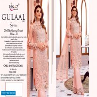 Rinaz Gulal Vol-3 Wholesale Embroidered Salwar Suits