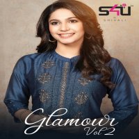 S4u Glamour Vol-2 Wholesale Chinon Silk Kurtis Catalog