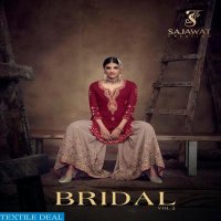 SAJAWAT CREATION BRIDAL VOL 2 GEORGETTE 8011-8016 SERIES SHARARA STYLE SUIT