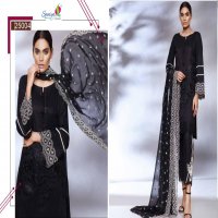SANIYA TRENDZ CHARIZMA QARA CAMBRIC COTTON BLACK AND WHITE COMBINATION SUIT