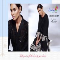 SANIYA TRENDZ CHARIZMA QARA CAMBRIC COTTON BLACK AND WHITE COMBINATION SUIT