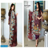 SAPPHIRE LAWN GRAND COLLECTIONS PURE LAWN CASUAL WEAR SALWAR KAMEEZ AT LOWEST PRICE