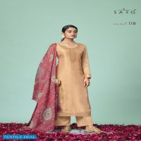 SARG KAIRA BANARASI JACQUARD HEAVY DESIGNER PARTY WEAR DRESSES WHOLESALER